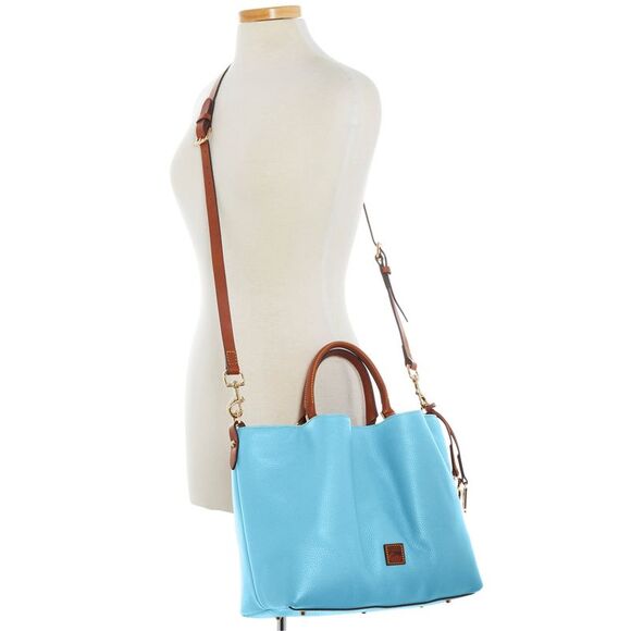 Dooney & Bourke Pebble Grain Large Barlow Bag - Sky Blue - Picture 4 of 12